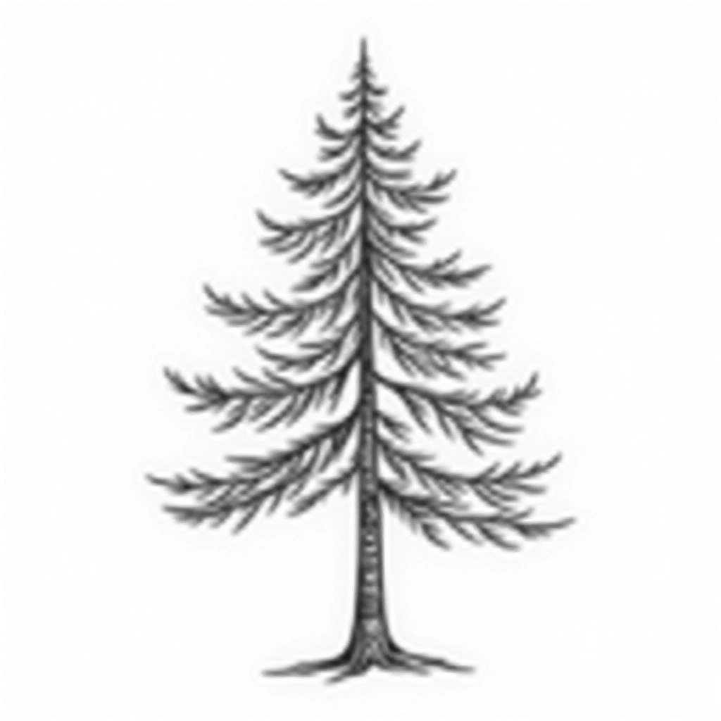 Pine Tree Sketch